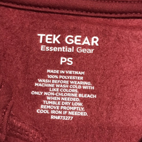Tek Gear Petite Women's Micro Fleece Pullover Size S Wine Burgundy Quarter Zip - Picture 4 of 4